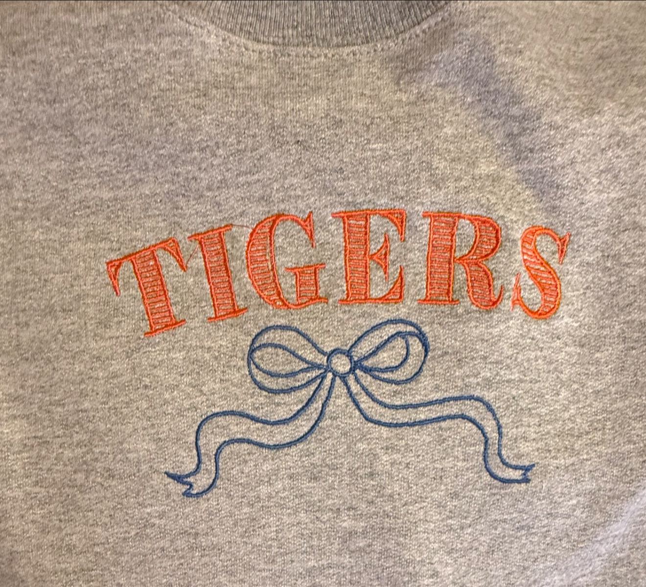 Ash Sweatshirt TIGERS with Coquette Bow