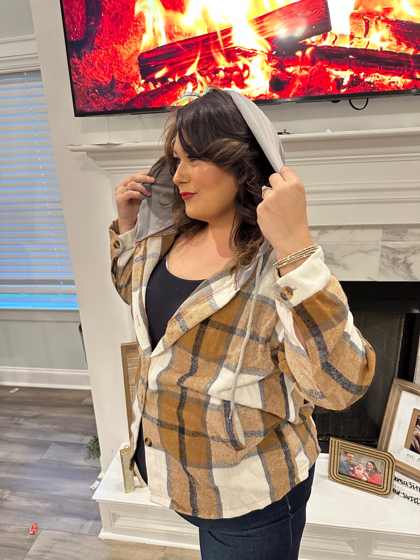 Plaid Hooded Shaket
