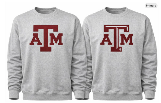 Texas A&M Embroidery Design | Aggies  Machine Embroidery File | 2-Color DST PES JEF | Multiple Sizes Included | Instant Download